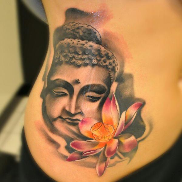 Buddha a Louts Tattoo-1