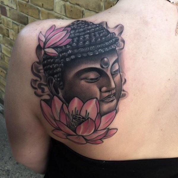 buddha zpět tetování-23