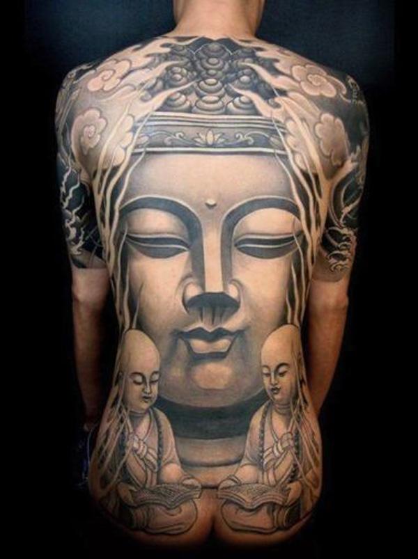 Buddha tetování na záda