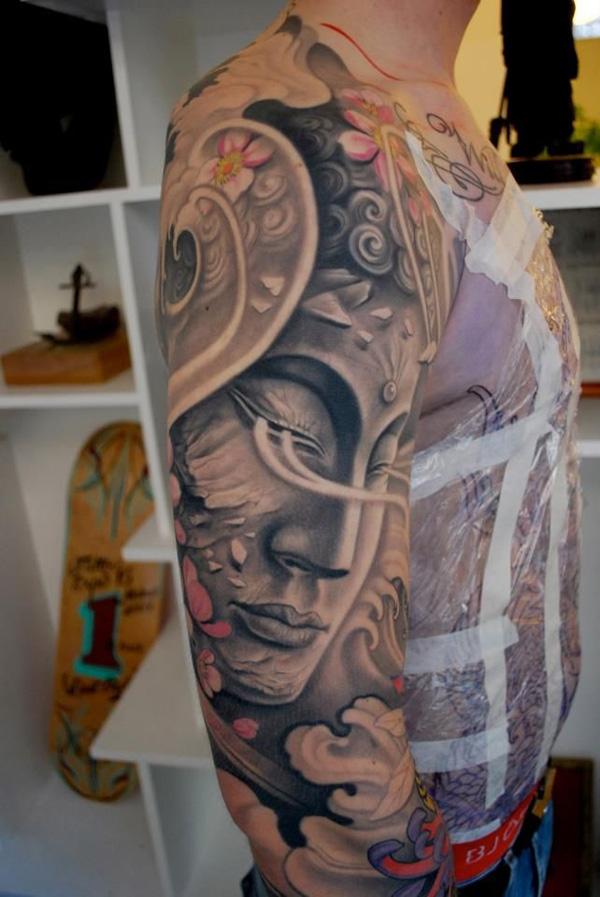Buddha japonské tetování