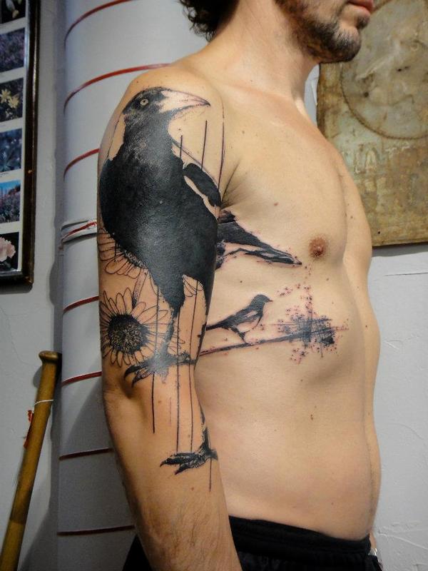 tetování černého havrana-jedinečné, 50