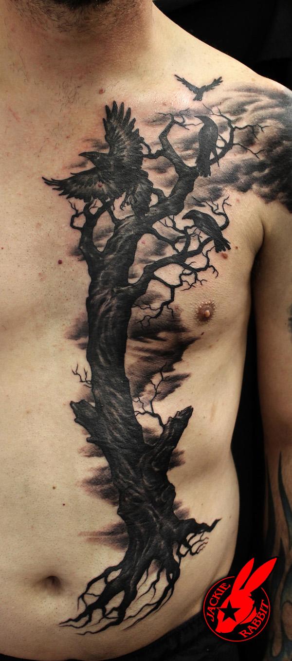 Evil Ravens Tree Tattoo od Jackie Rabbit-37