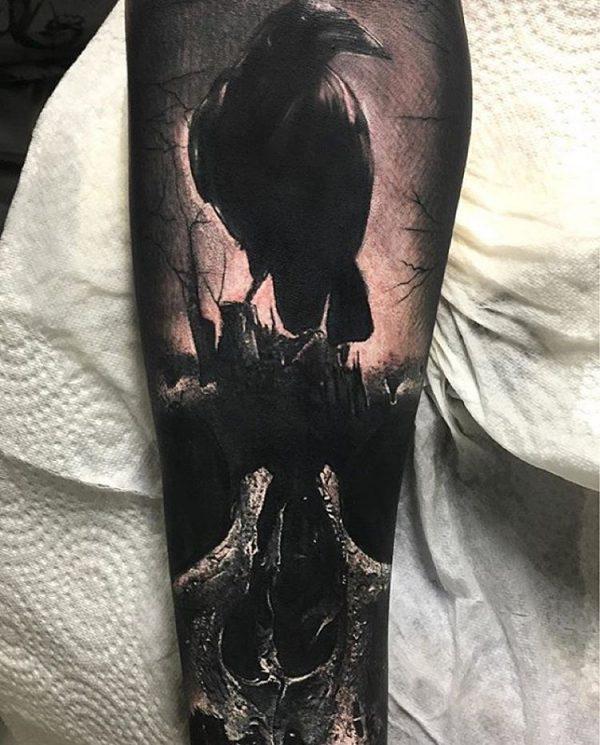 Tetování Dark Raven