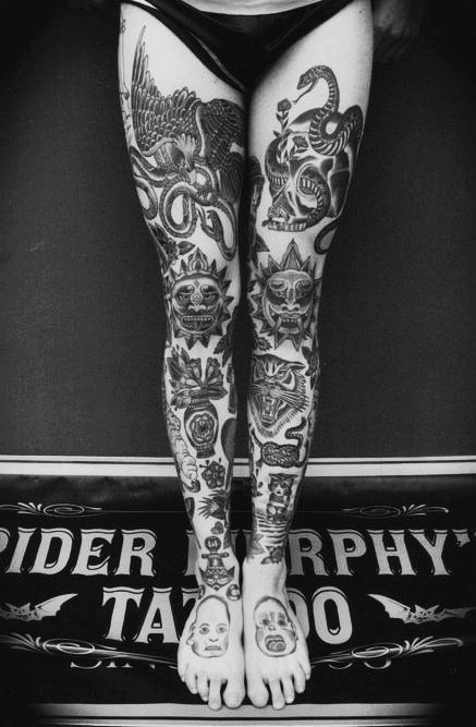 62 Bein-Tattoos, die dich vor Freude springen lassen
