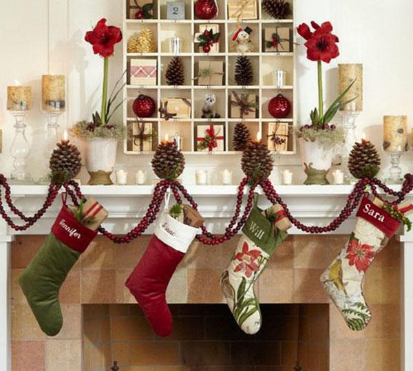 hrnčířská stodola vánoční ponožky domácí dekorace