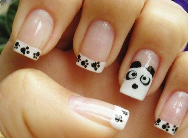 64 Panda French Manicure