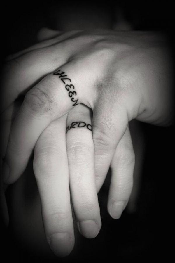 SMS tetování snubní prsten