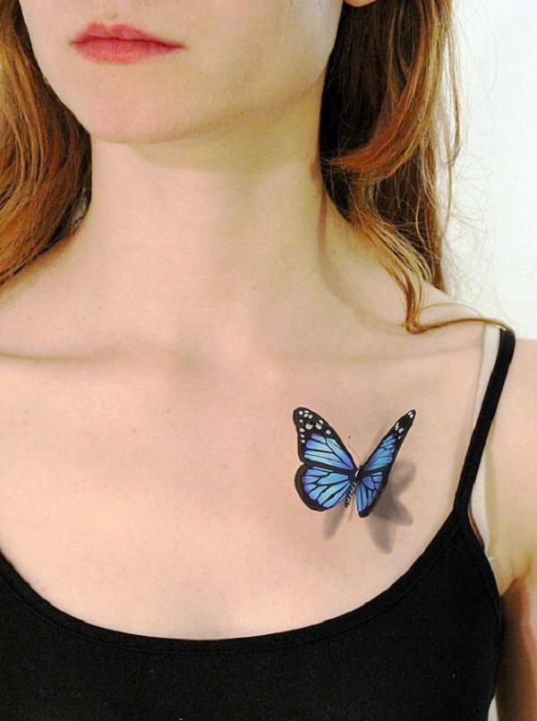 3D tetování motýla