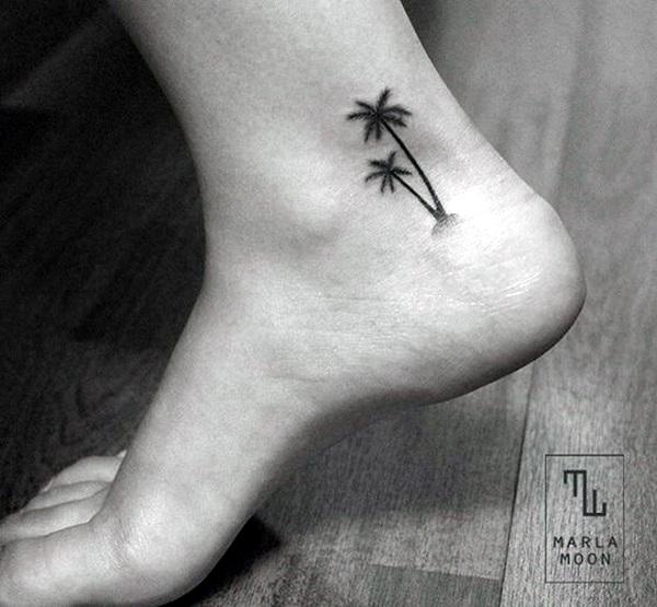 Palmen Tattoo für Mädchen