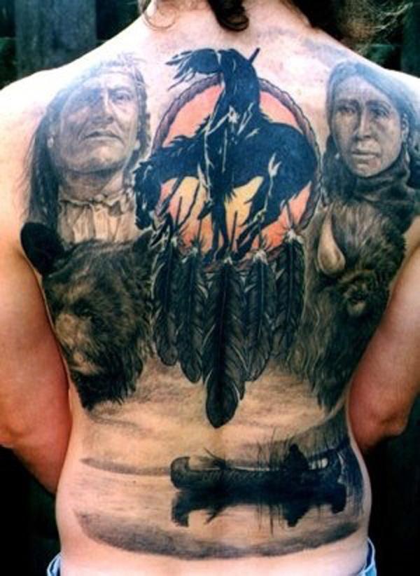 Indiánské tetování Full Back-15