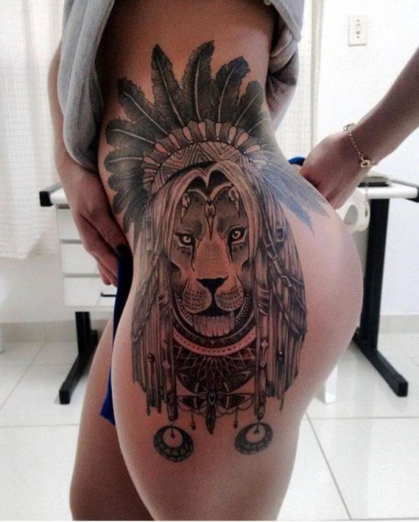 Indiánské stehno tetování