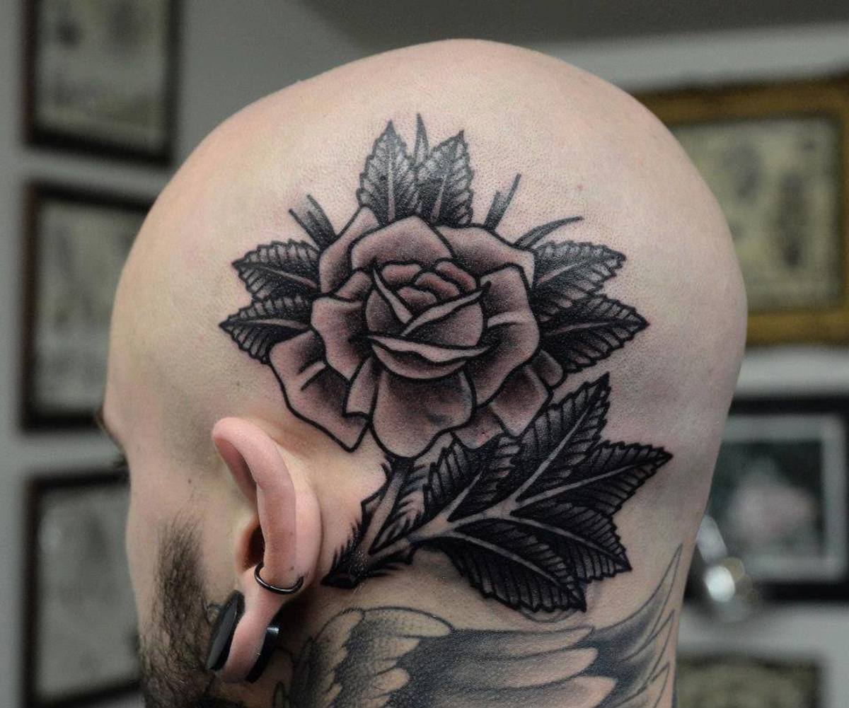 tetování, tetování, nápad na tetování, inspirace tetováním, design tetování, tetování na hlavě, napuštěné inkoustem, inkoustový mág