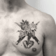tätowierung, tätowierer, feines linientattoo, schwarz-graues tattoo, tattoo-idee, tattoo-inspiration, tattoo-kunst, eingefärbt, inkedmag