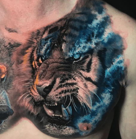 tätowierung, tätowierer, tätowierungskunst, tattoo-design, tattoo-inspiration, löwen-tattoo, tiger-tattoo, eingefärbt, inkedmag