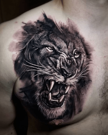 tätowierung, tätowierer, tätowierungskunst, tattoo-design, tattoo-inspiration, löwen-tattoo, tiger-tattoo, eingefärbt, inkedmag