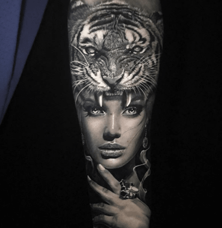 tätowierung, tätowierer, tätowierungskunst, tattoo-design, tattoo-inspiration, löwen-tattoo, tiger-tattoo, eingefärbt, inkedmag