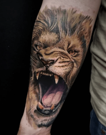 tätowierung, tätowierer, tätowierungskunst, tattoo-design, tattoo-inspiration, löwen-tattoo, tiger-tattoo, eingefärbt, inkedmag