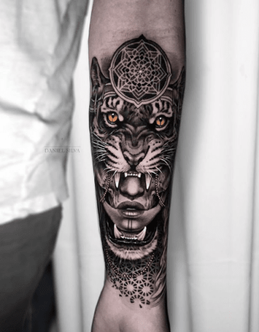 tätowierung, tätowierer, tätowierungskunst, tattoo-design, tattoo-inspiration, löwen-tattoo, tiger-tattoo, eingefärbt, inkedmag