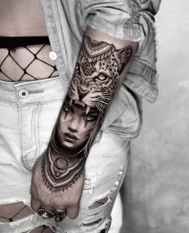 tätowierung, tätowierer, tätowierungskunst, tattoo-design, tattoo-inspiration, löwen-tattoo, tiger-tattoo, eingefärbt, inkedmag