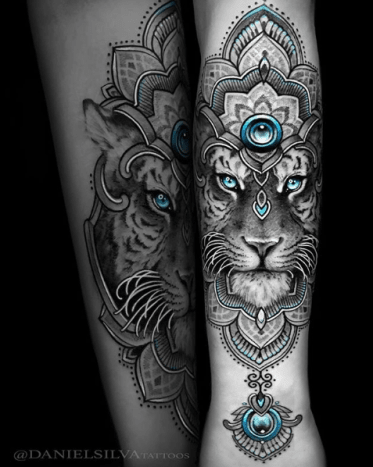 tätowierung, tätowierer, tätowierungskunst, tätowierungsdesign, tätowierungsinspiration, löwentattoo, tigertätowierung, eingefärbt, inkedmag