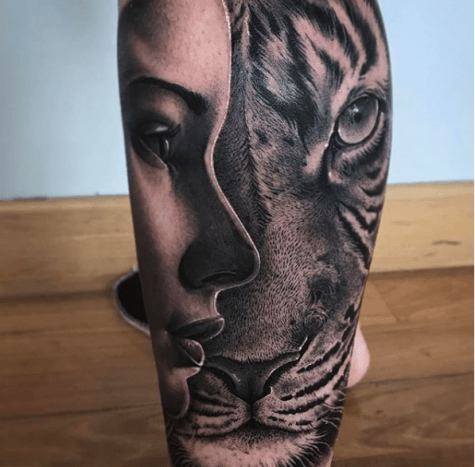 tätowierung, tätowierer, tätowierungskunst, tattoo-design, tattoo-inspiration, löwen-tattoo, tiger-tattoo, eingefärbt, inkedmag