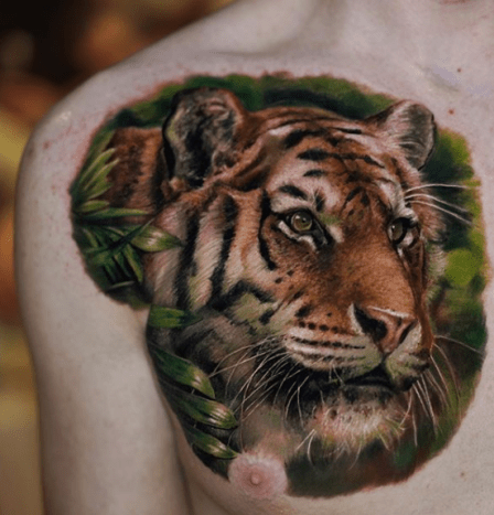 tätowierung, tätowierer, tätowierungskunst, tattoo-design, tattoo-inspiration, löwen-tattoo, tiger-tattoo, eingefärbt, inkedmag