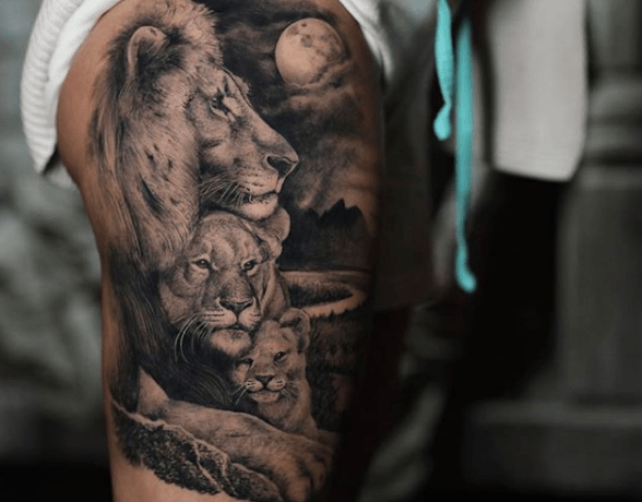 tätowierung, tätowierer, tätowierungskunst, tätowierungsdesign, tätowierungsinspiration, löwentattoo, tigertätowierung, eingefärbt, inkedmag