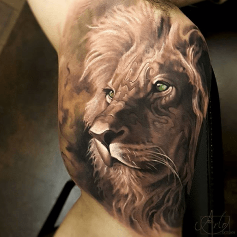 tätowierung, tätowierer, tätowierungskunst, tattoo-design, tattoo-inspiration, löwen-tattoo, tiger-tattoo, eingefärbt, inkedmag