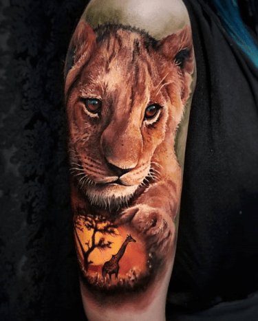 tätowierung, tätowierer, tätowierungskunst, tattoo-design, tattoo-inspiration, löwen-tattoo, tiger-tattoo, eingefärbt, inkedmag