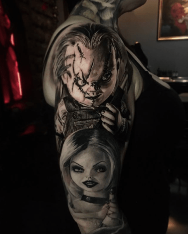 Tattoo, Tätowierer, Tattoo-Idee, Tattoo-Inspiration, Tattoo-Design, Tattoo-Kunst, Horror-Tattoo, eingefärbt, inkedmag