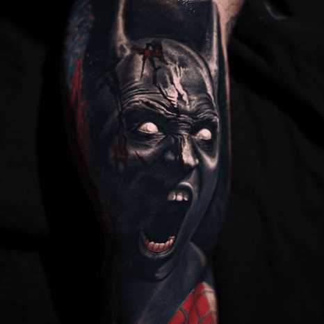 Tattoo, Tätowierer, Tattoo-Idee, Tattoo-Inspiration, Tattoo-Design, Tattoo-Kunst, Horror-Tattoo, eingefärbt, inkedmag