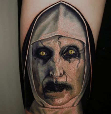 Tattoo, Tätowierer, Tattoo-Idee, Tattoo-Inspiration, Tattoo-Design, Tattoo-Kunst, Horror-Tattoo, eingefärbt, inkedmag