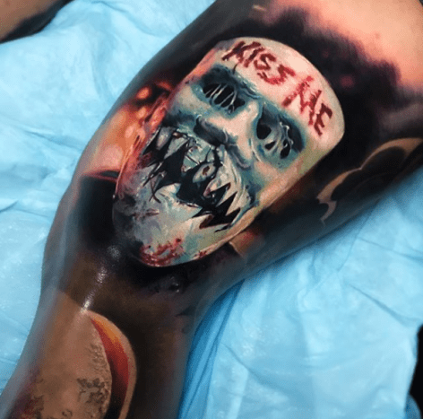 Tattoo, Tätowierer, Tattoo-Idee, Tattoo-Inspiration, Tattoo-Design, Tattoo-Kunst, Horror-Tattoo, eingefärbt, inkedmag