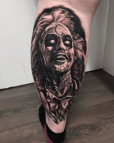 Tattoo, Tätowierer, Tattoo-Idee, Tattoo-Inspiration, Tattoo-Design, Tattoo-Kunst, Horror-Tattoo, eingefärbt, inkedmag