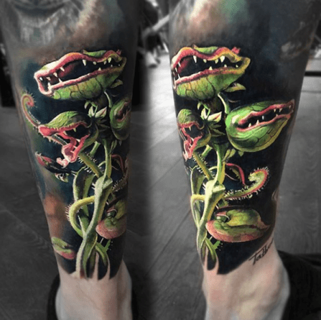 Tattoo, Tätowierer, Tattoo-Idee, Tattoo-Inspiration, Tattoo-Design, Tattoo-Kunst, Horror-Tattoo, eingefärbt, inkedmag