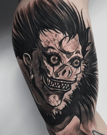 Tattoo, Tätowierer, Tattoo-Idee, Tattoo-Inspiration, Tattoo-Design, Tattoo-Kunst, Horror-Tattoo, eingefärbt, inkedmag