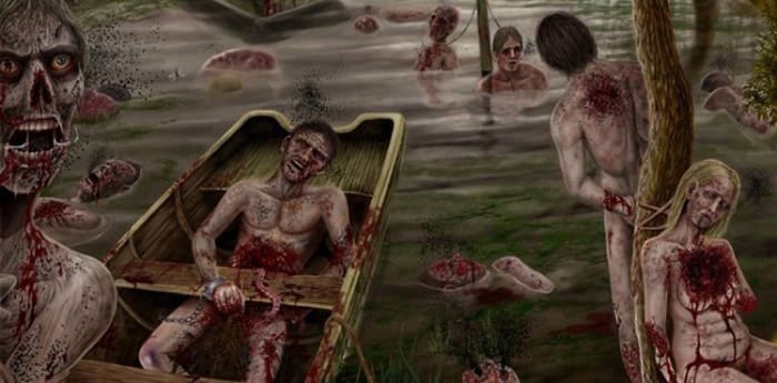 Foto via Newstracklive Laut Jacob F. Field in One Bloody Thing After Other: The World's Gruesome History. Das anvisierte Opfer wurde nackt ausgezogen und dann im Innenraum zweier schmaler Ruderboote (oder ausgehöhlter Baumstämme) fest angeschnallt, die mit Kopf, Händen und Füßen übereinander gefügt waren. Der Verurteilte wurde gezwungen, Milch und Honig zu sich zu nehmen, und es wurde mehr Honig auf das Opfer gegossen, um Insekten anzulocken, wobei Augen, Ohren, Mund, Gesicht, Genitalien und Anus besondere Aufmerksamkeit gewidmet wurde. In einigen Fällen mischte der Henker Milch und Honig und goss diese Mischung über das gesamte Opfer. Das Opfer würde dann auf einem stehenden Teich schwimmen oder der Sonne ausgesetzt sein. Die Fäkalien des wehrlosen Individuums sammelten sich im Behälter an und lockten weitere Insekten an, die das freigelegte Fleisch des Opfers fressen und sich fortpflanzen würden, das - infolge der Unterbrechung der Blutversorgung durch grabende Insekten - zunehmend gangränös wurde. Die Person lag nackt, von Kopf bis Fuß mit Milch, Honig und seinem eigenen Kot bedeckt. Das Füttern wurde in einigen Fällen jeden Tag wiederholt, um die Folter zu verlängern, damit keine tödliche Dehydration oder Verhungern auftrat. Der Tod, als er schließlich eintrat, war wahrscheinlich auf eine Kombination aus Dehydration, Hunger und septischem Schock zurückzuführen. Delirium würde normalerweise nach einigen Tagen einsetzen.