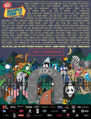 Vans Warped Tour - 17. června - srpen. 8 - Staří věrní. Vím, na co myslíš. Děti. Příliš mnoho dětí. Warped ale vždy skvěle přivede nějaké veterány, které jste od dětství neviděli. Nejinak je tomu i letos. Punk band H20 bude ve 20. ročníku rocku. Silverstein a Senses Fail budou na turné, oba s téměř 15letou kariérou. Motion City Soundtrack se také chystá na dvě desetiletí a metalová kapela Blessthefall hraje více než deset let. Je to také nejlepší místo k objevování nových nadcházejících talentů, jako jsou Have Mercy, Major League, Knuckle Puck, Neck Deep a Night Riots, kteří by za 10 let mohli být veterány.