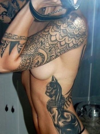 eingefärbtes Magazin, Tattoo-Inspiration, Tattoo-Kunst, Tattoo-Design, Tätowierer, feminine Ärmel, Ärmeltätowierung