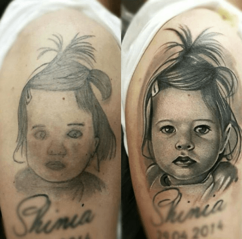 Manchmal muss man nicht lange suchen, um ein bestehendes Tattoo neu zu machen. Während viele Tätowierer dazu neigen, das Design eines anderen Künstlers zu überarbeiten, werden andere die Chance ergreifen, Ihrem ersten Design ein zweites Leben zu geben.