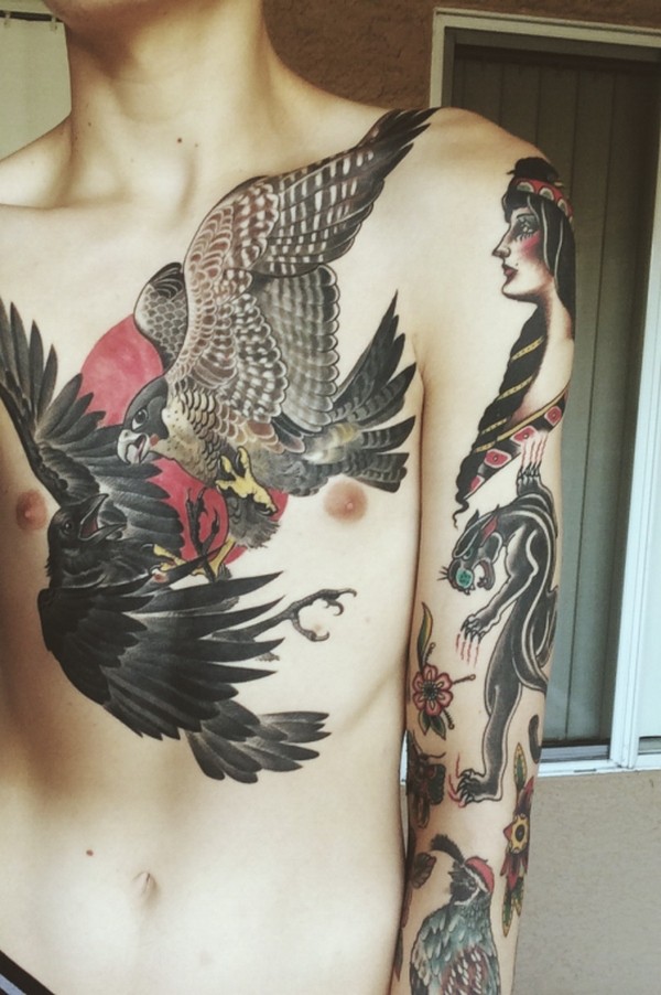 90 erstaunliche Vogel-Tattoos