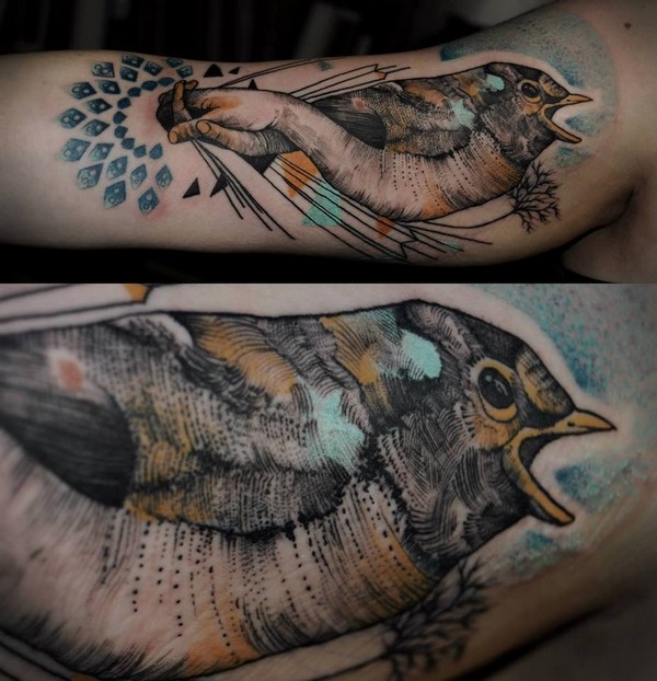 90 erstaunliche Vogel-Tattoos