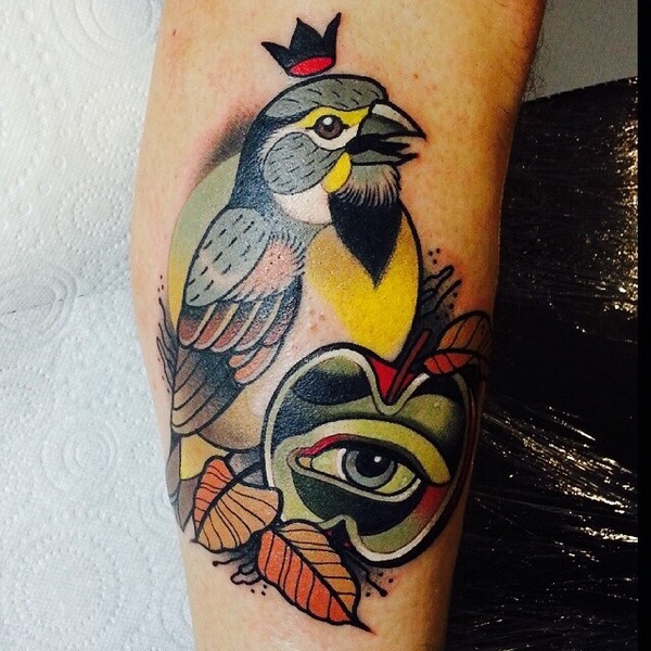 90 erstaunliche Vogel-Tattoos