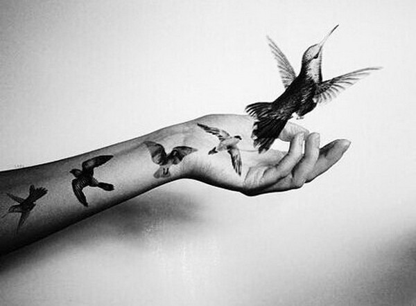 90 erstaunliche Vogel-Tattoos