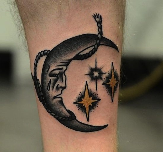 91 Mond-Tattoos, die nicht von dieser Welt sind