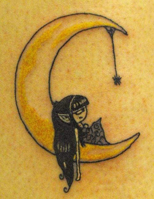 91 Mond-Tattoos, die nicht von dieser Welt sind