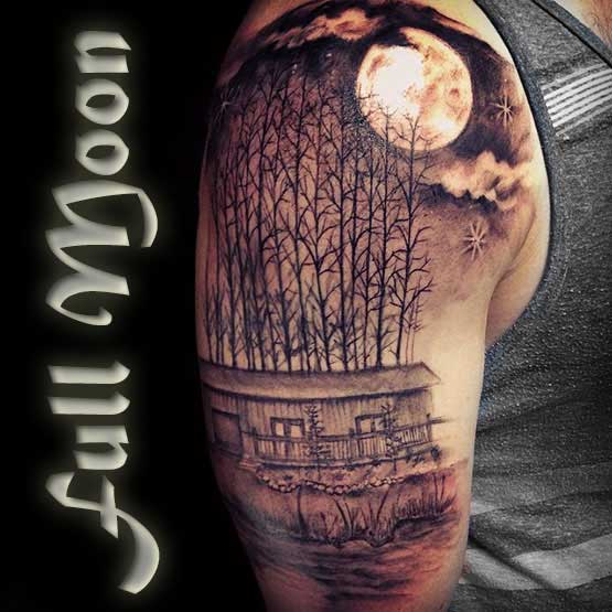 91 Mond-Tattoos, die nicht von dieser Welt sind