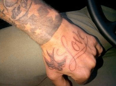 David Beckham Hand Tattoos schlucken