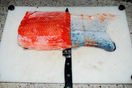 separar la carne de la piel