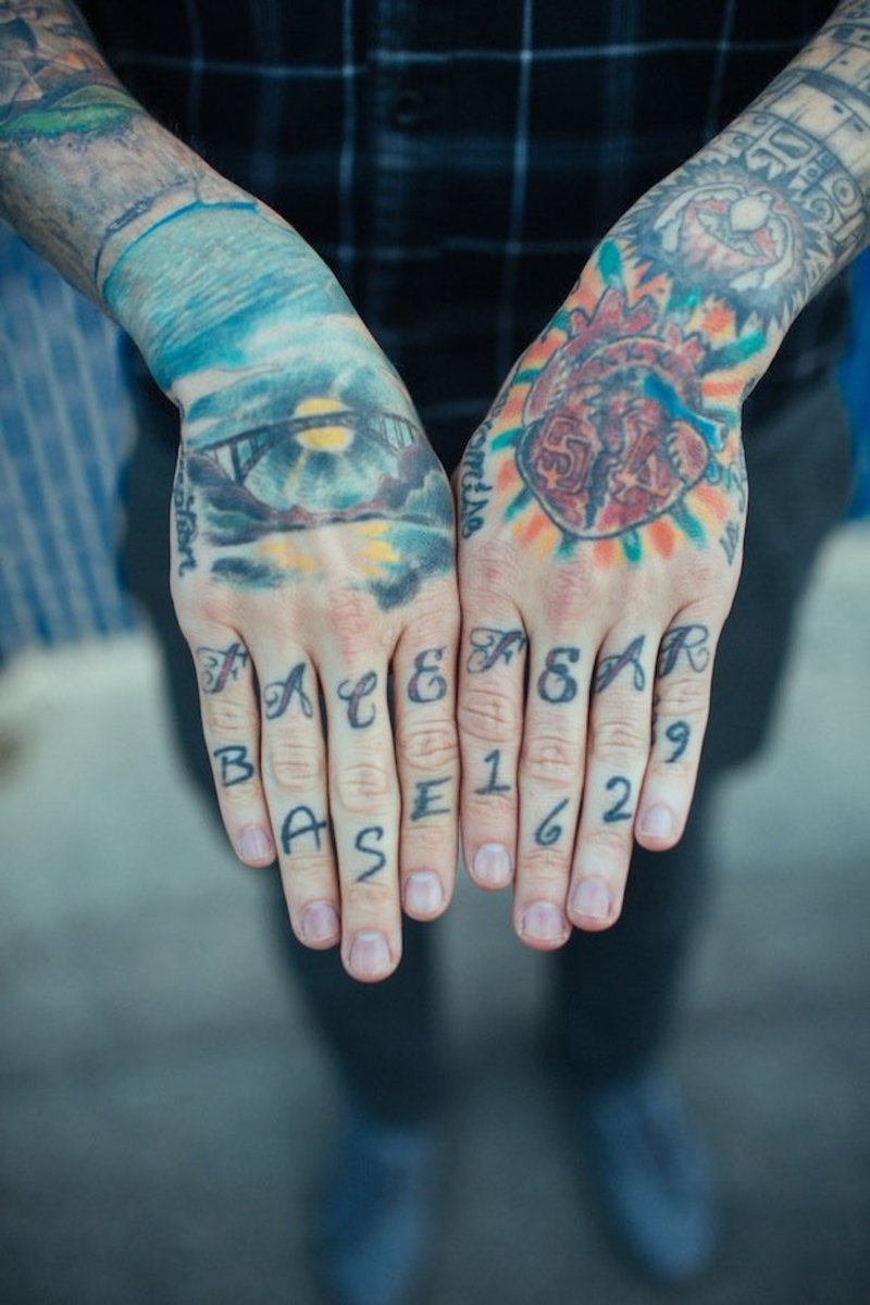 Dave Shapiros Handtattoos